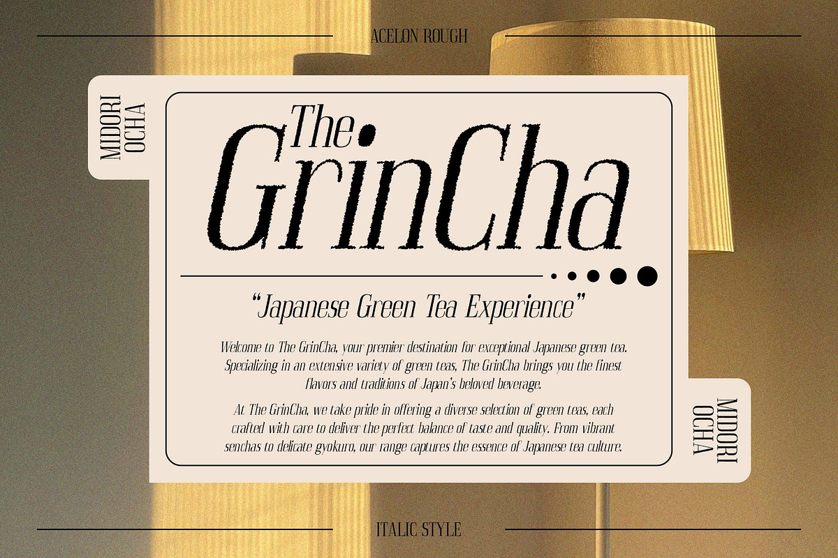Acelon Rough, a Serif Font by Craft Supply Co. (Photo 2 of 8)