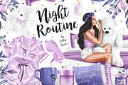 Good Night clipart, fashion, an Illustration by Collart Studio (Thumbnail 1 of 9)