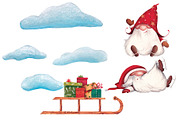 Playfull Winter Gnomes, a Seasonal Illustration by Breezy Avenue (Thumbnail 2 of 11)