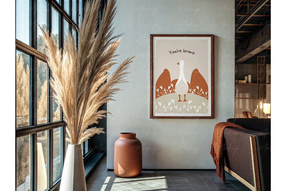 Frame in Home Interior Mock Up, a Product Mockup by TatiMockup (Photo 5 of 5)