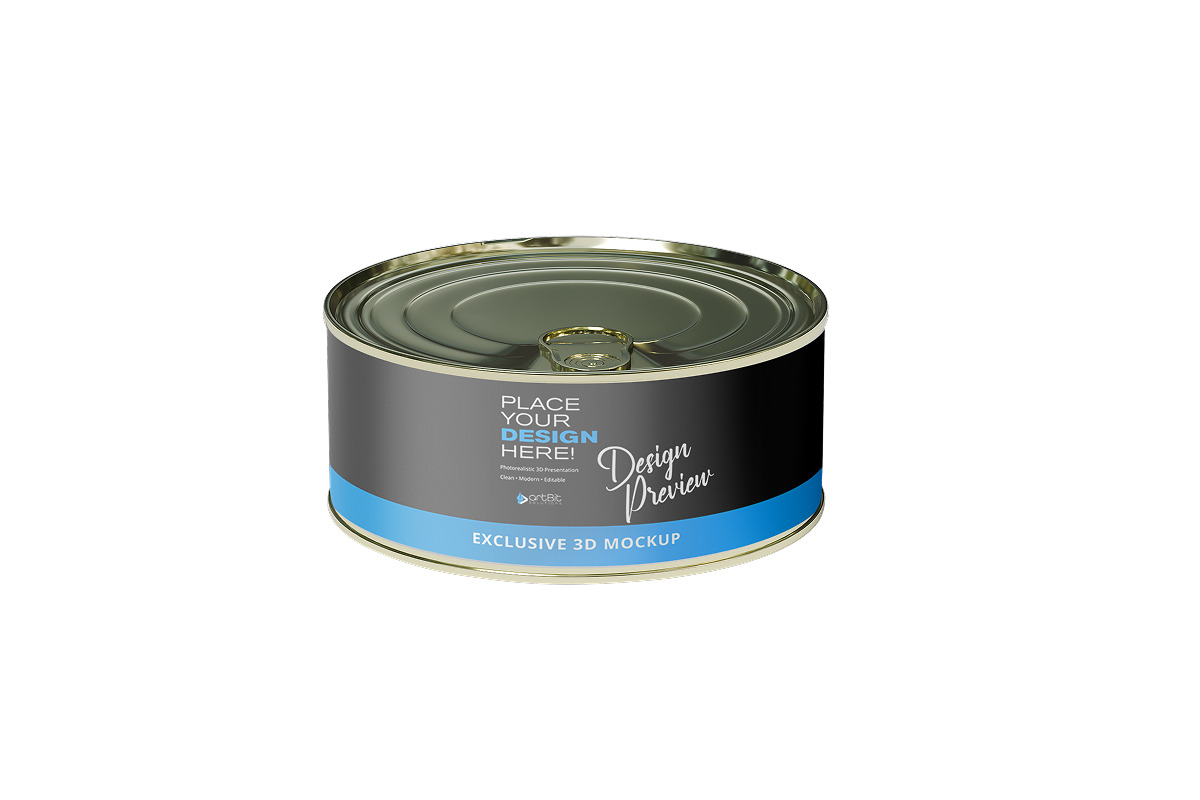 Plastic Jar & Food Can Combo, a Packaging Mockup by artBit Design Studio (Photo 3 of 4)
