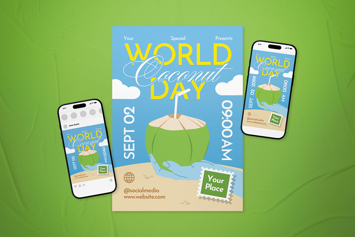 World Coconut Day Event Flyer Set, a Flyer Template by The Good Store (Photo 1 of 2)