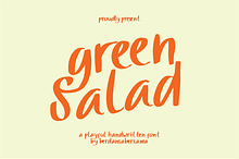 Green Salad Playful Font