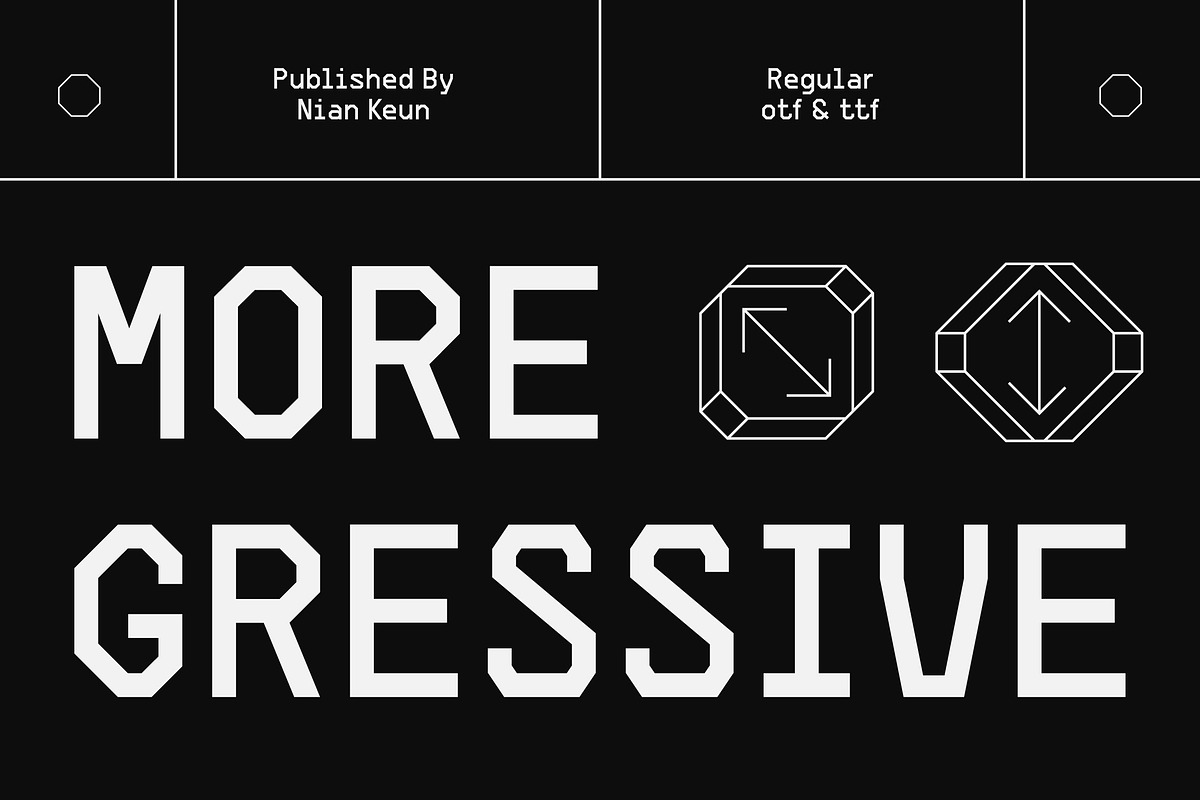 Moregressive, a Sans Serif Font by Nian Keun Studio (Photo 1 of 11)