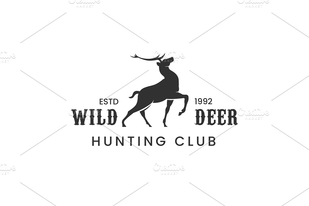 Hunter Wild Deer Badge Bundle, a Branding & Logo Template by Dyn Studio (Photo 2 of 6)