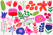 Abstract Modern Flowers Graphics, a Decorative Illustration by likorbut (Thumbnail 2 of 9)