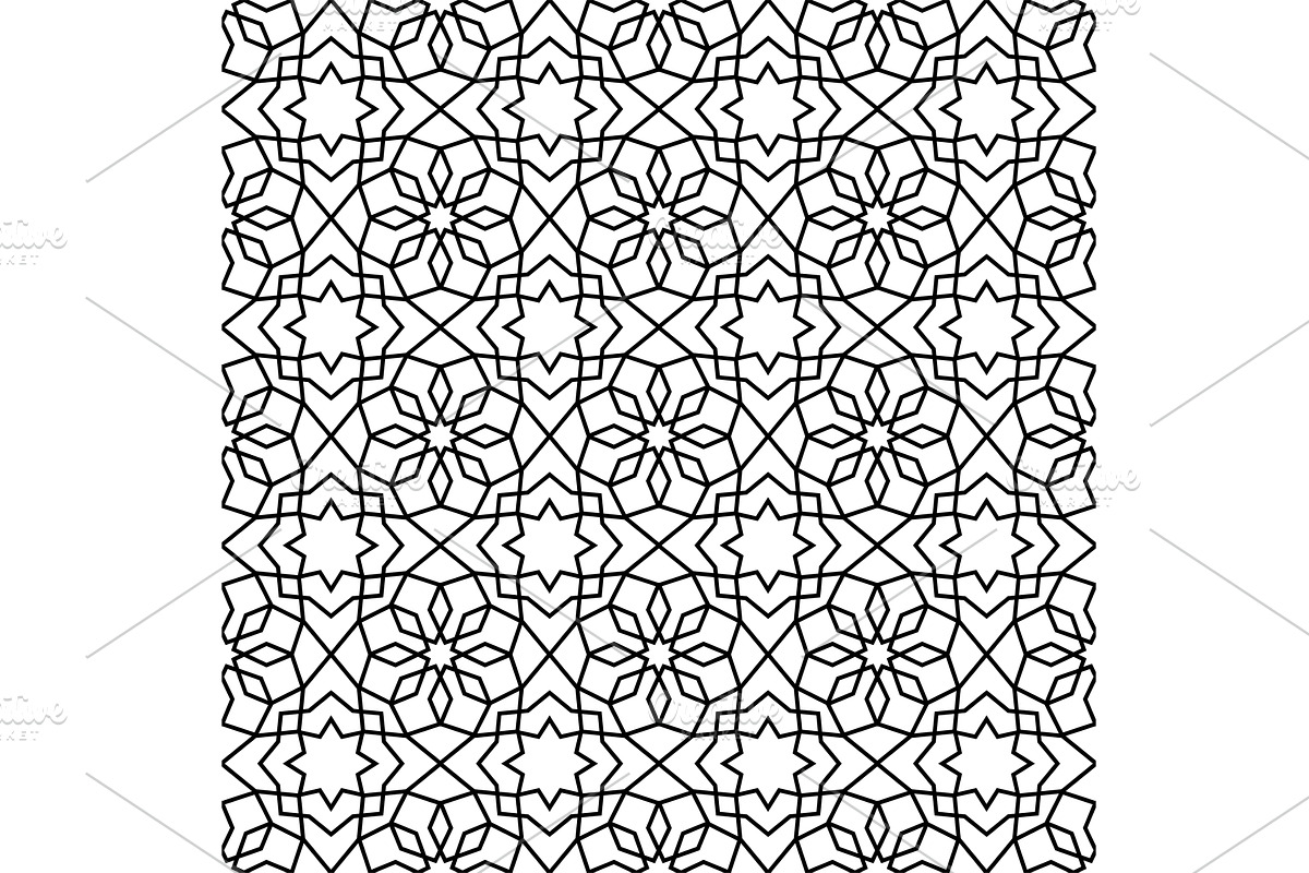 Mashrabiya pattern background, an Illustration by Vector Tradition