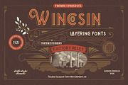 Wincosin Vintage & Package Fonts, a Font by Fortunes Co (Thumbnail 1 of 11)