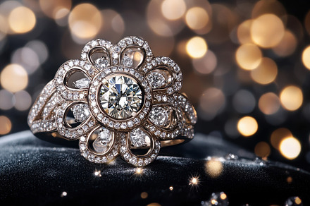 Diamond floral design ring, a Photo by Beautiful things