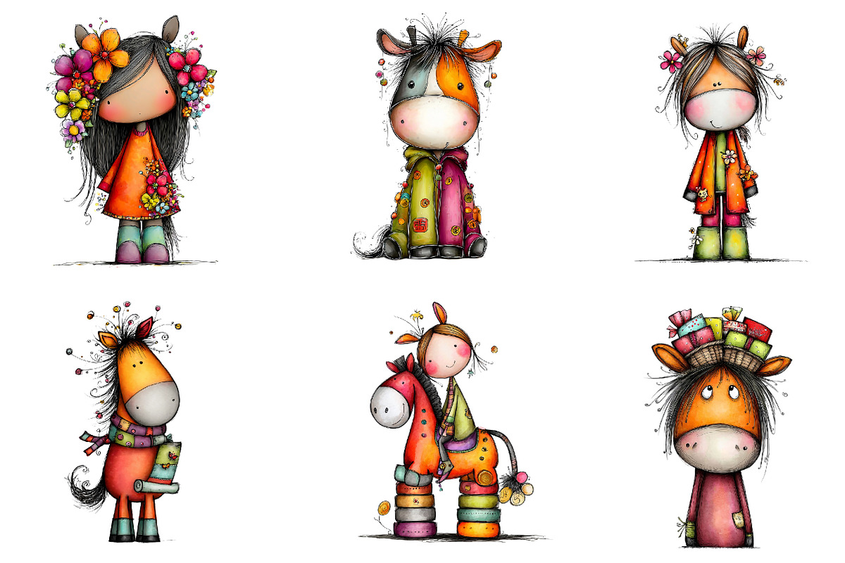 Chinese New Year Horse clipart, an Illustration by CreationArt (Photo 4 of 5)