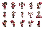 Quirky Valentine Boy Clipart, an Illustration by CreationArt (Thumbnail 2 of 5)