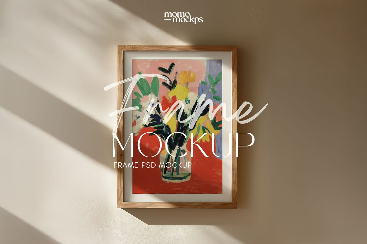 Frame Poster Art Mockup | DIN A PSD, a Household Mockup by momomockps (Photo 5 of 11)
