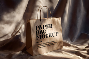 Paper Bag Mockup, a Packaging Mockup by GenesisCreativeCo