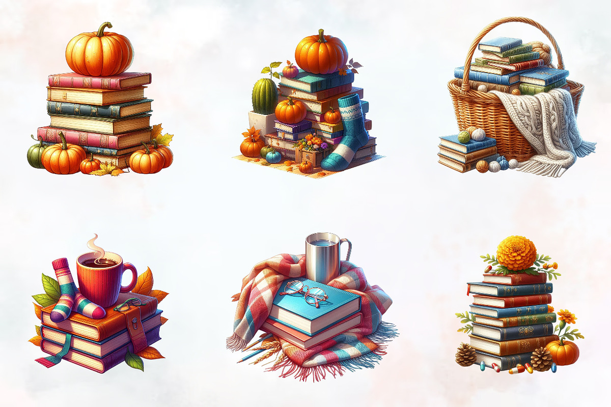 Fall Reading Book Sublimation Clipar, an Illustration by RobertsArt (Photo 4 of 7)