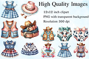 Watercolor Cowgirl Baby Clothes PNG, an Illustration by Craft Nest (Thumbnail 2 of 6)