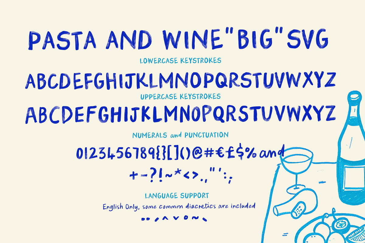 Pasta and Wine Font Free Downloadv - UIFreebies