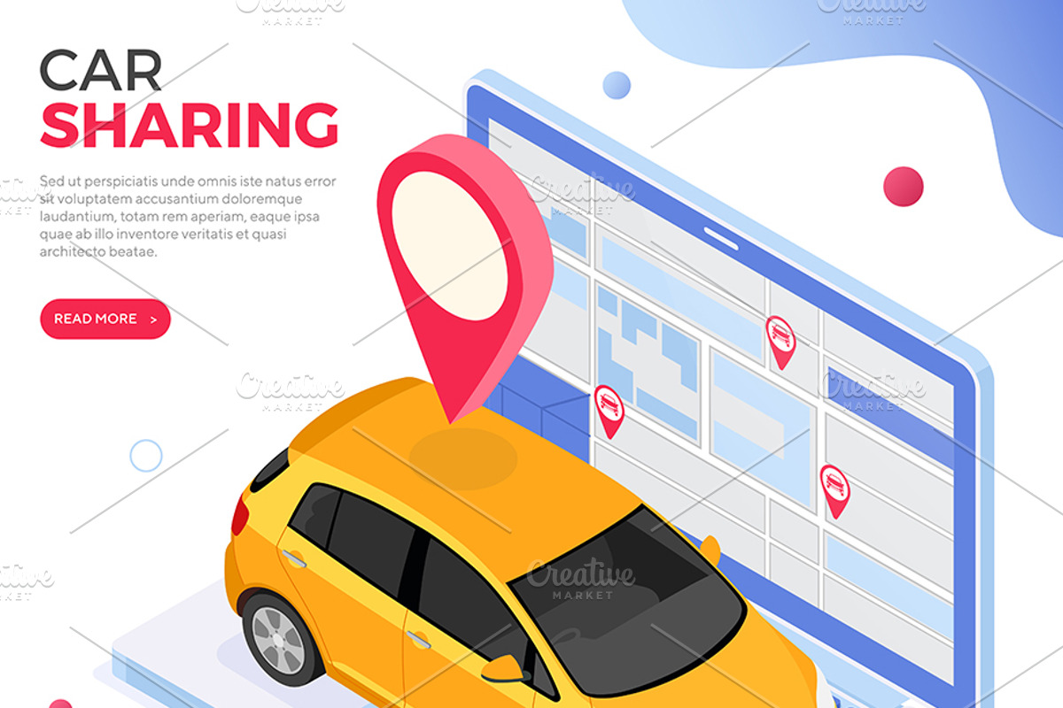 Car Sharing Service Concepts, a Person Illustration by TAlex (Photo 2 of 6)
