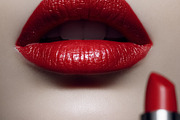 Woman's mouth with vibrant red lipstick, cosmetic product beside, a Beauty & Fashion Photo by Studio ANNA (Thumbnail 2 of 2)
