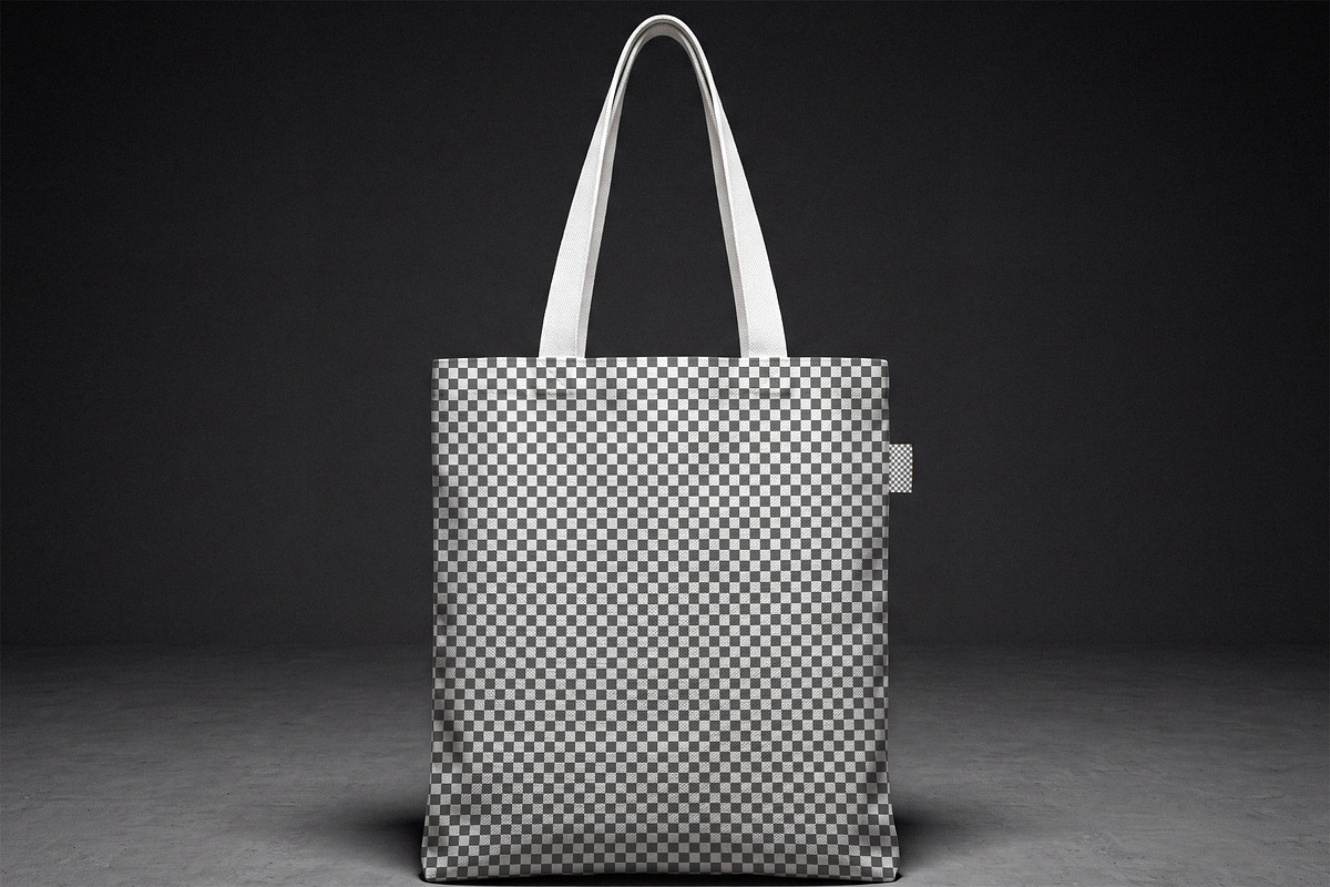 White Cotton Tote Bag Mockup, a Household Mockup by Designer Dude (Photo 2 of 2)
