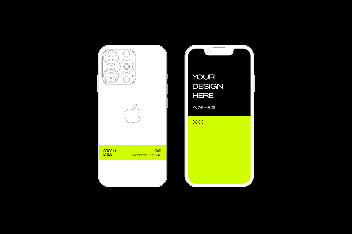 iPhone 13 Pro - Vector, an iPhone Mockup by grafikbase (Photo 1 of 2)