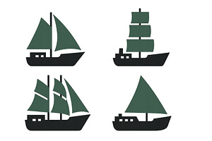 Various sailing ships depicted in a, an Animal Illustration by ZinetroN
