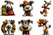 Whimsical Christmas Dogs Clipart, an Illustration by Black Bird Studio (Thumbnail 4 of 6)