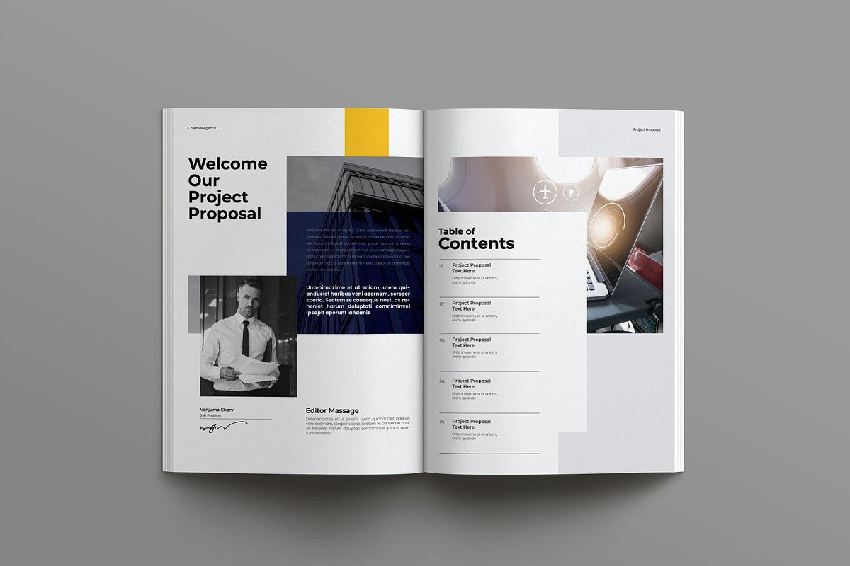 Project Proposal Brochure Template, a Brochure Template by Creative-Work (Photo 2 of 8)