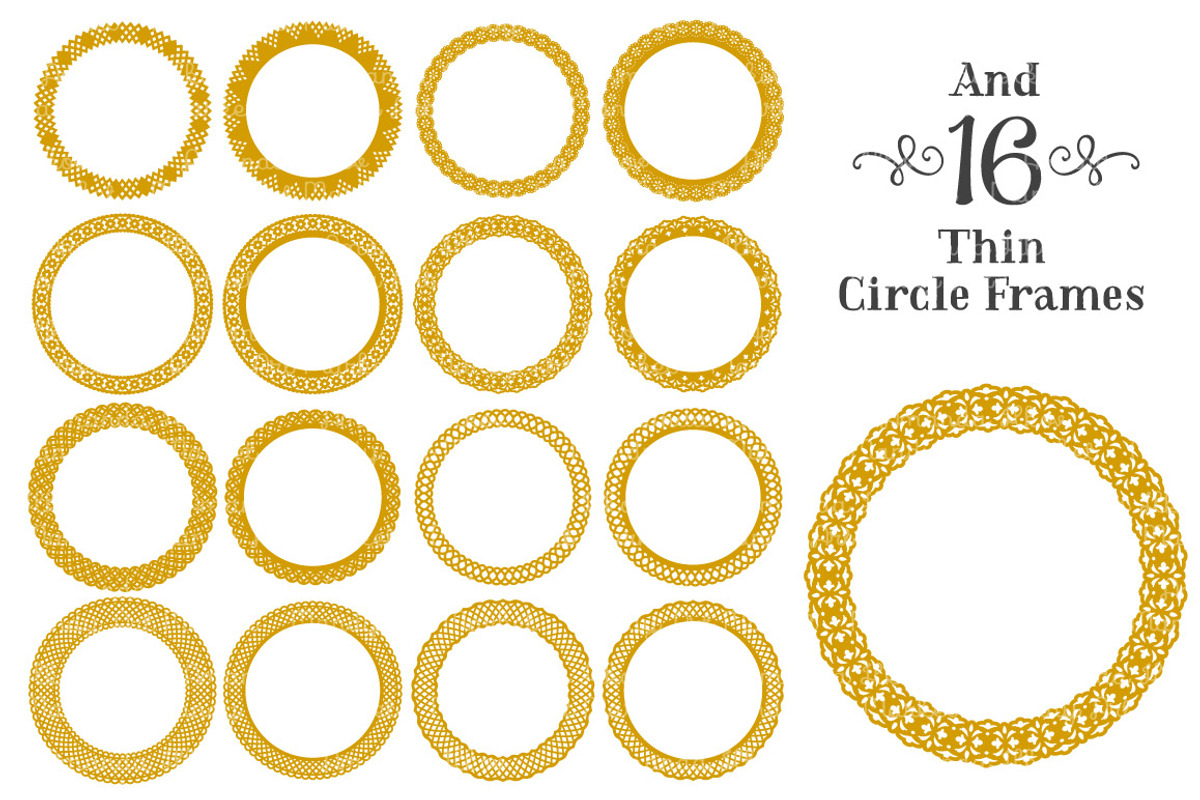 Mustard Vector Lace Frames, an Illustration by Amanda Ilkov (Photo 5 of 5)