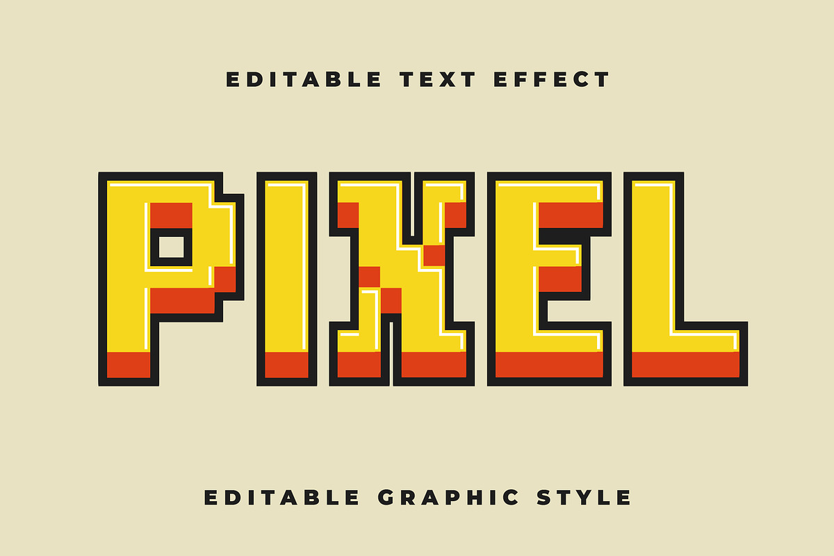 Retro Arcade Pixel Text Effect
