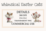Whimsical Easter Cats clipart, an Illustration by Designworld (Thumbnail 2 of 9)