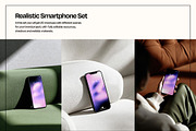 Realistic Smartphone Mockup Set, an iPhone Mockup by Mego-studio (Thumbnail 3 of 10)