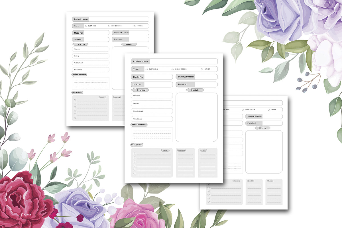 Sewing Project Planner, a Stationery Template by design_hut (Photo 2 of 3)