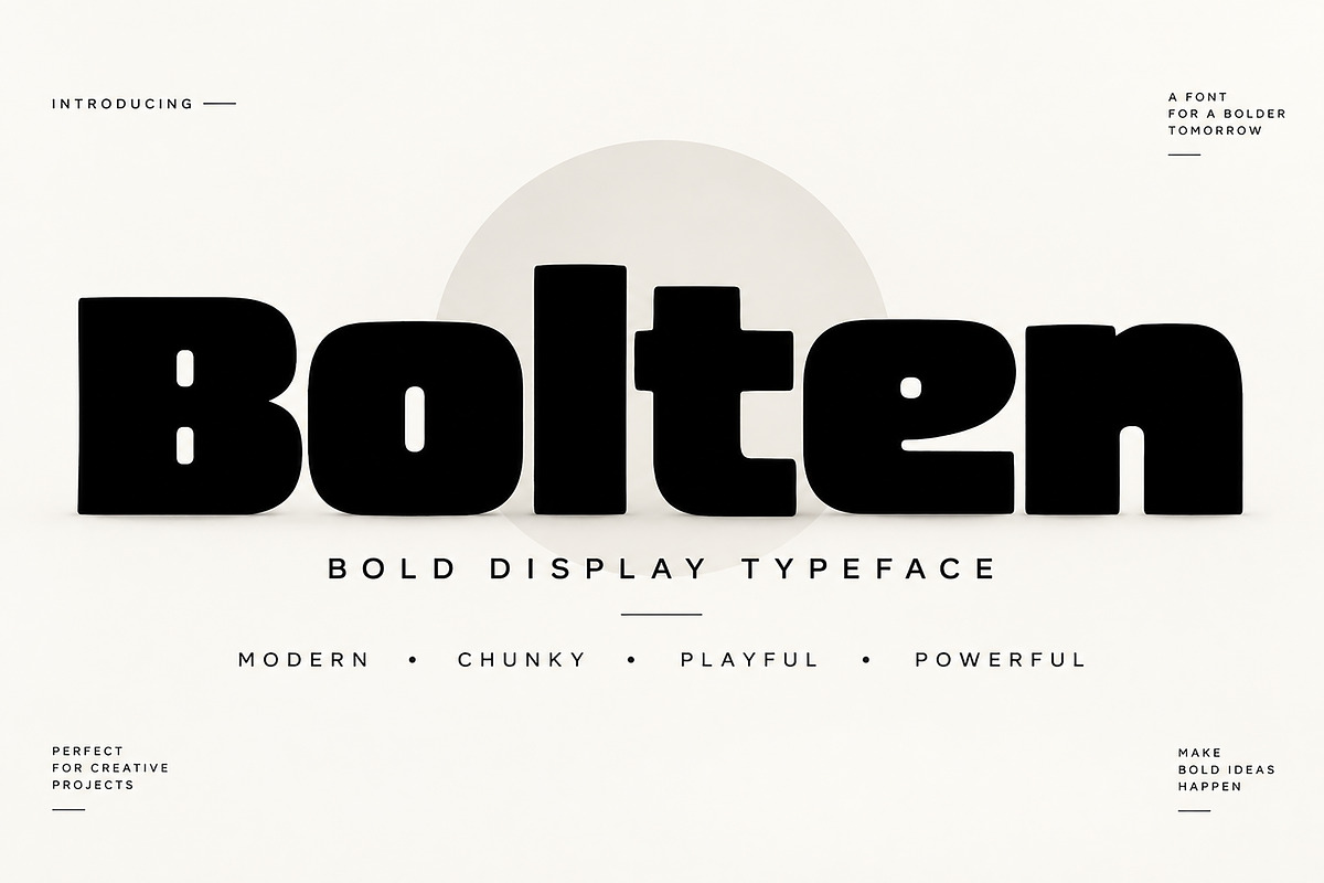Bolten – Bold Chunky Display Font, a Script Font by Wow Magic (Photo 1 of 5)