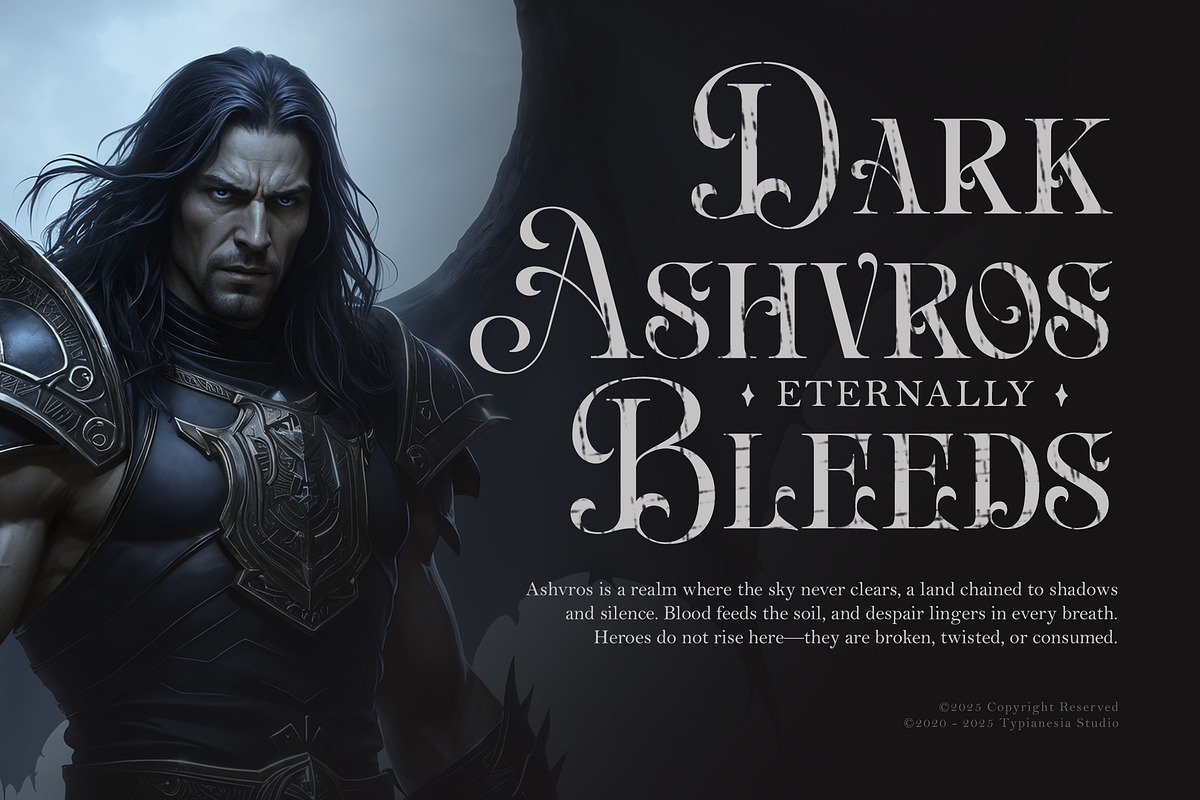 Ark Raised - Fantasy Novel Game, a Serif Font by Typia Nesia (Photo 10 of 13)