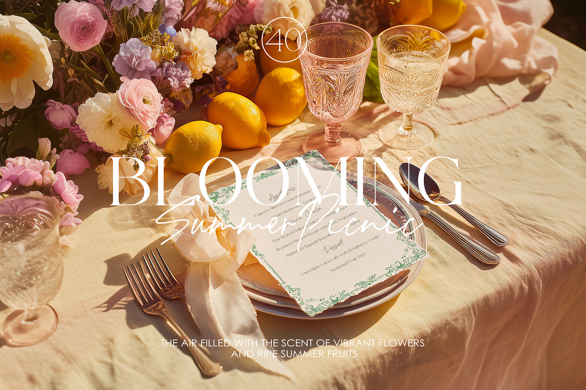 Blooming Picnic | Stationery Mockups, a Product Mockup by SCHÉRI (Photo 1 of 15)