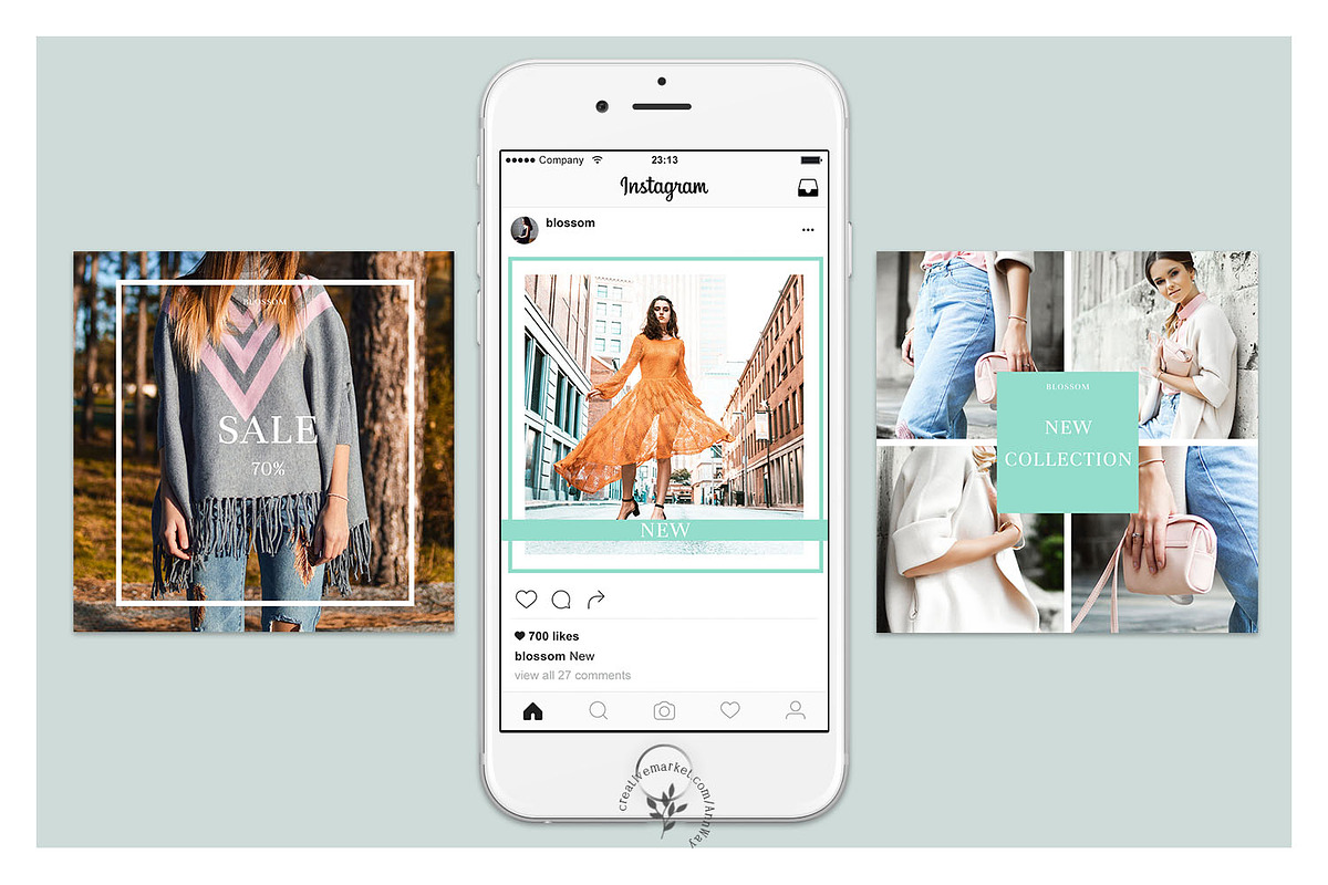 Instagram / Fashion Social Pack, a Social Media Template by Blossom (Photo 4 of 6)