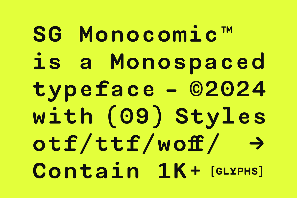 SG - MONOCOMIC, a Sans Serif Font by Studio Gulden (Photo 2 of 20)