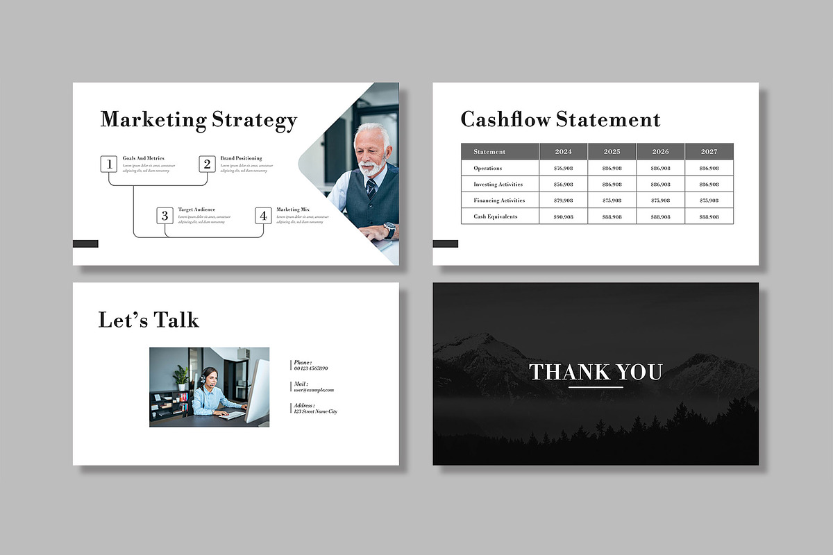 Minimal Business Plan Presentation, a Presentation Template by Mighty-Slide (Photo 6 of 6)