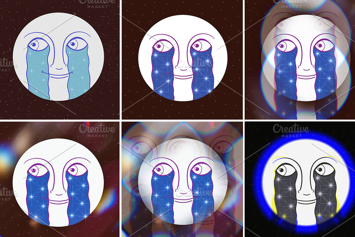 Cry Moon, a Decorative Illustration by Natalia Flurno (Photo 3 of 7)
