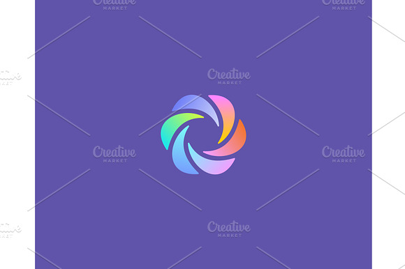 A flower logo. Sun vortex sign preview 2