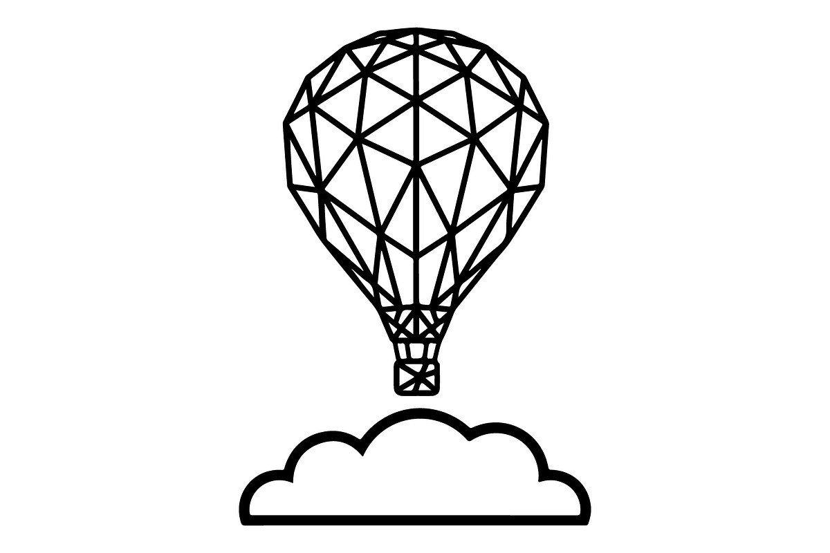 Hot Air Balloon Silhouette Bundle, an Object Illustration by Gaye Art (Photo 6 of 31)