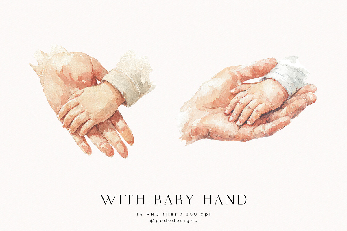 With Baby's Hand, a Person Illustration by PeDe Designs (Photo 6 of 8)