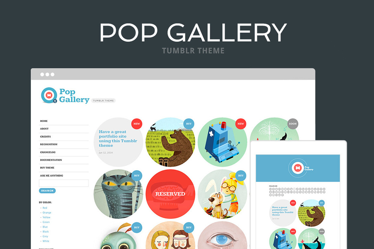 Pop Gallery Tumblr Theme, a Websites & App Template by Themelantic (Photo 1 of 5)