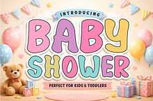 Baby Shower - Cute Bubbly Kids Font