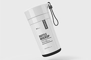 Minimal Water Bottle Mock With Strap, a Product Mockup by graphypix (Thumbnail 3 of 4)