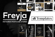 Freyja - Instagram Posts & Stories, a Social Media Template by RussGFX (Thumbnail 1 of 4)