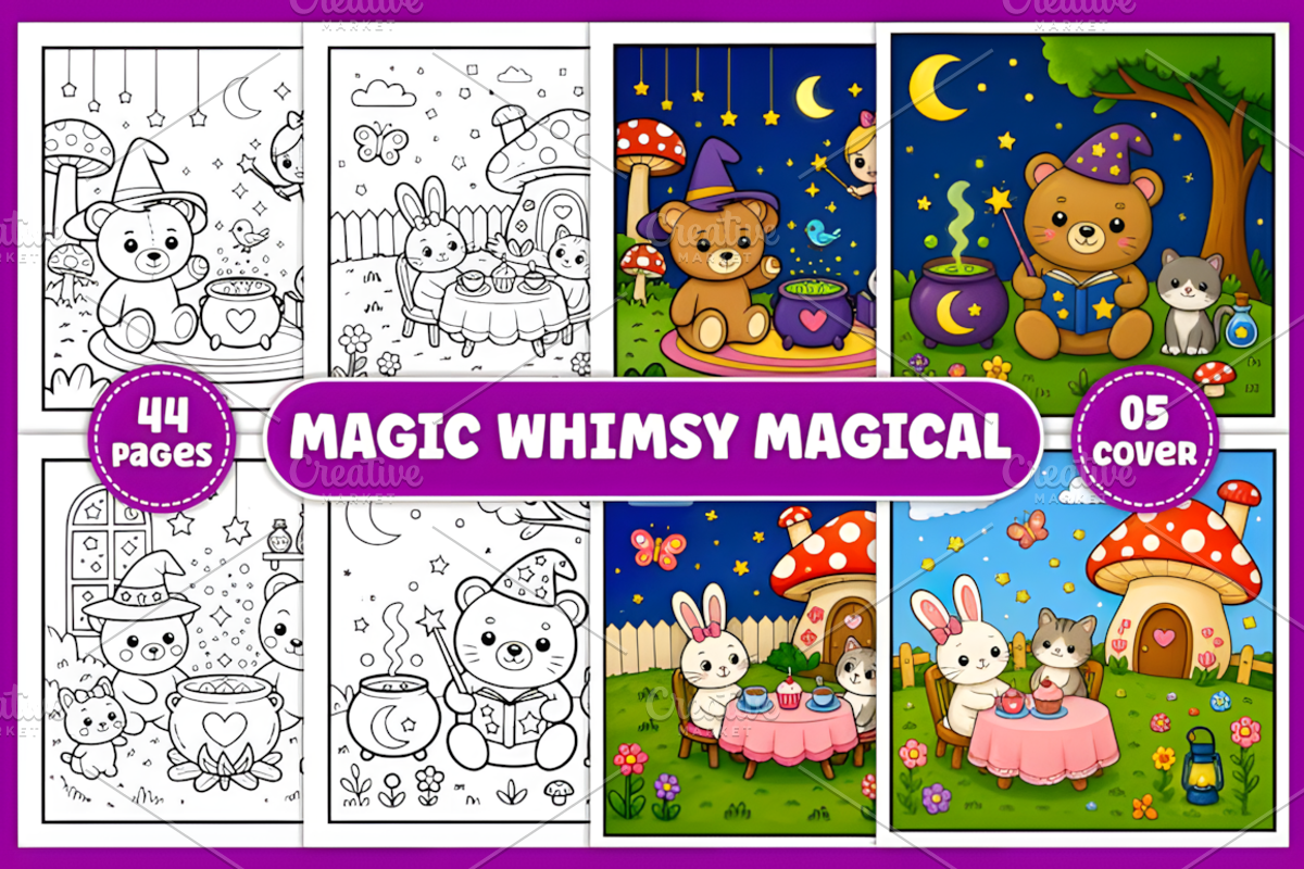 Magic Whimsy Bold Magical Coloring, a Decorative Illustration by Coco Bloom (Photo 1 of 4)