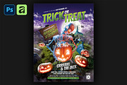 Fun Horror Halloween Party Flyer, a Flyer Template by Bornx Design (Thumbnail 1 of 5)