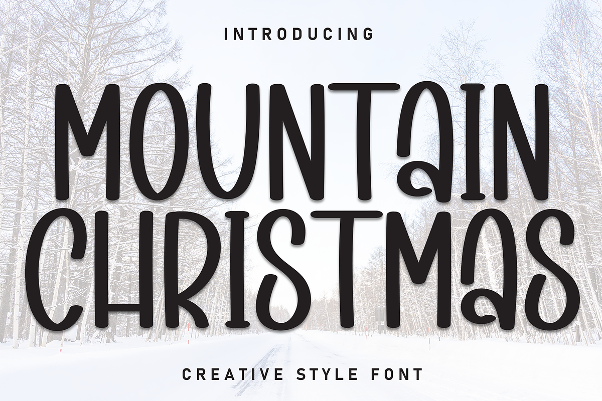 Mountain Christmas | Script Font, a Script Font by Scratchones (Photo 1 of 8)