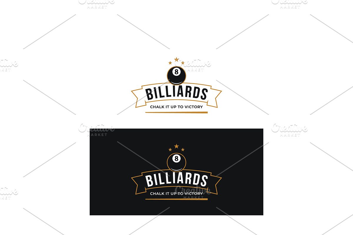 Billiard ball logo design with a cre, a Branding & Logo Template by LOGOCREATIVE